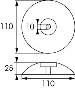 Anodes Rosace Gouvernail Magnesium Plastimo 5 Anodes Rosace Gouvernail Magnesium Plastimo -Sport Marin Soldes 53055