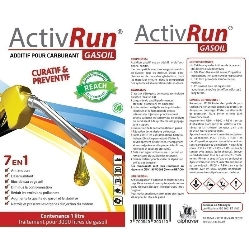 PLASTIMO Additif ActivRun Gasoil 4 PLASTIMO Additif ActivRun Gasoil – Image 2