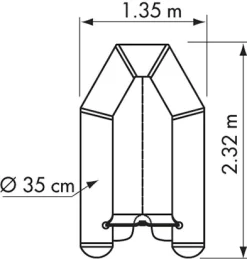 Annexe Gonflable Fun II 230 VB Plastimo -Sport Marin Soldes schema 01 51 1